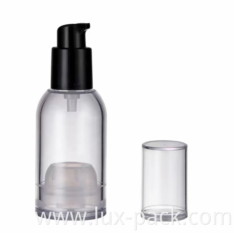 Factory Price Plastic Luxury Cosmetic Packaging Transparent Refillable Airless Pump Bottle